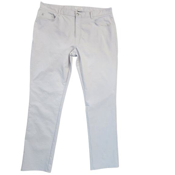 Peter Millar Stretch Chino Performance Golf Pants British Grey EB66 sz 40x32 - Picture 2 of 14